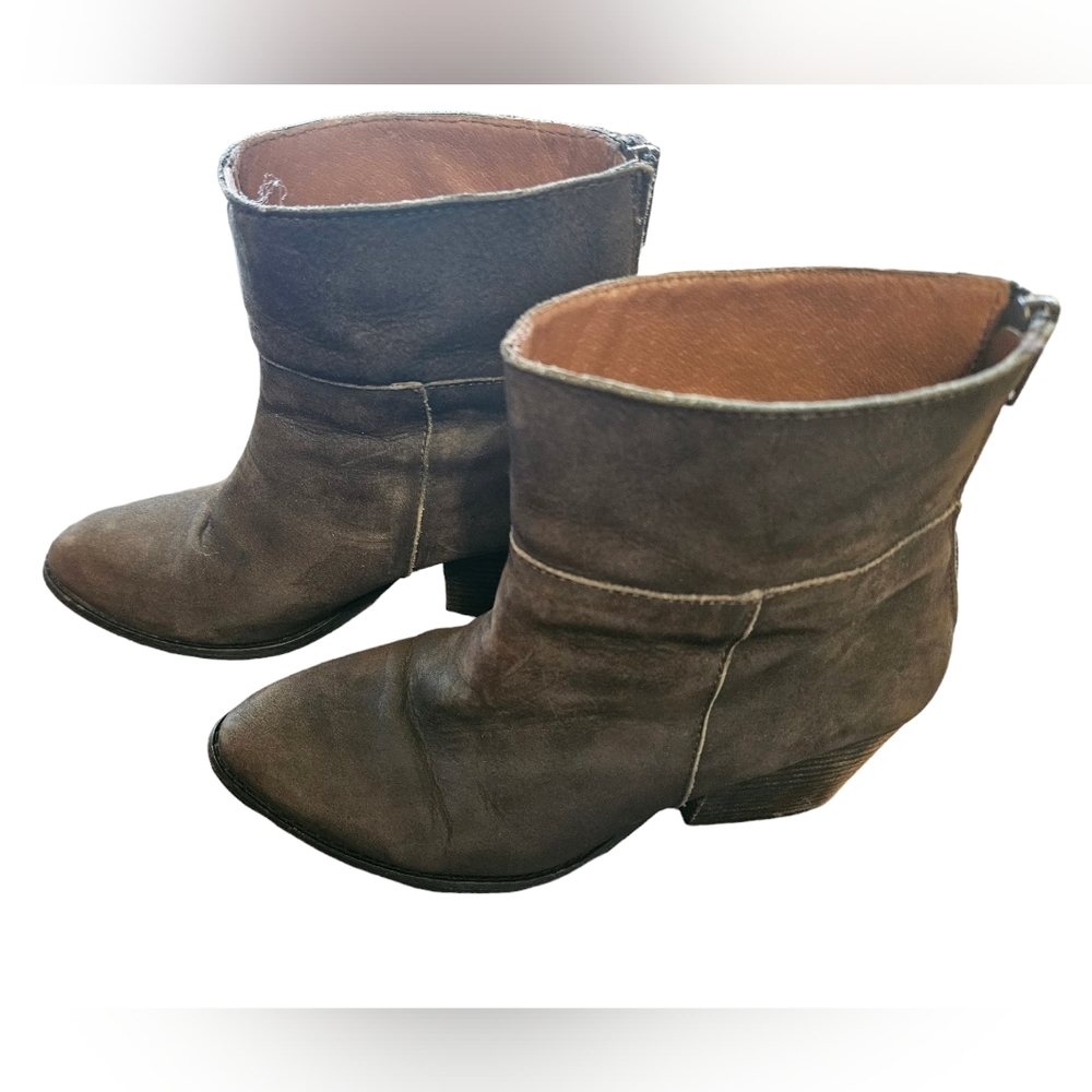 Steve Madden Brown Leather Ankle Boots Women's Size 7